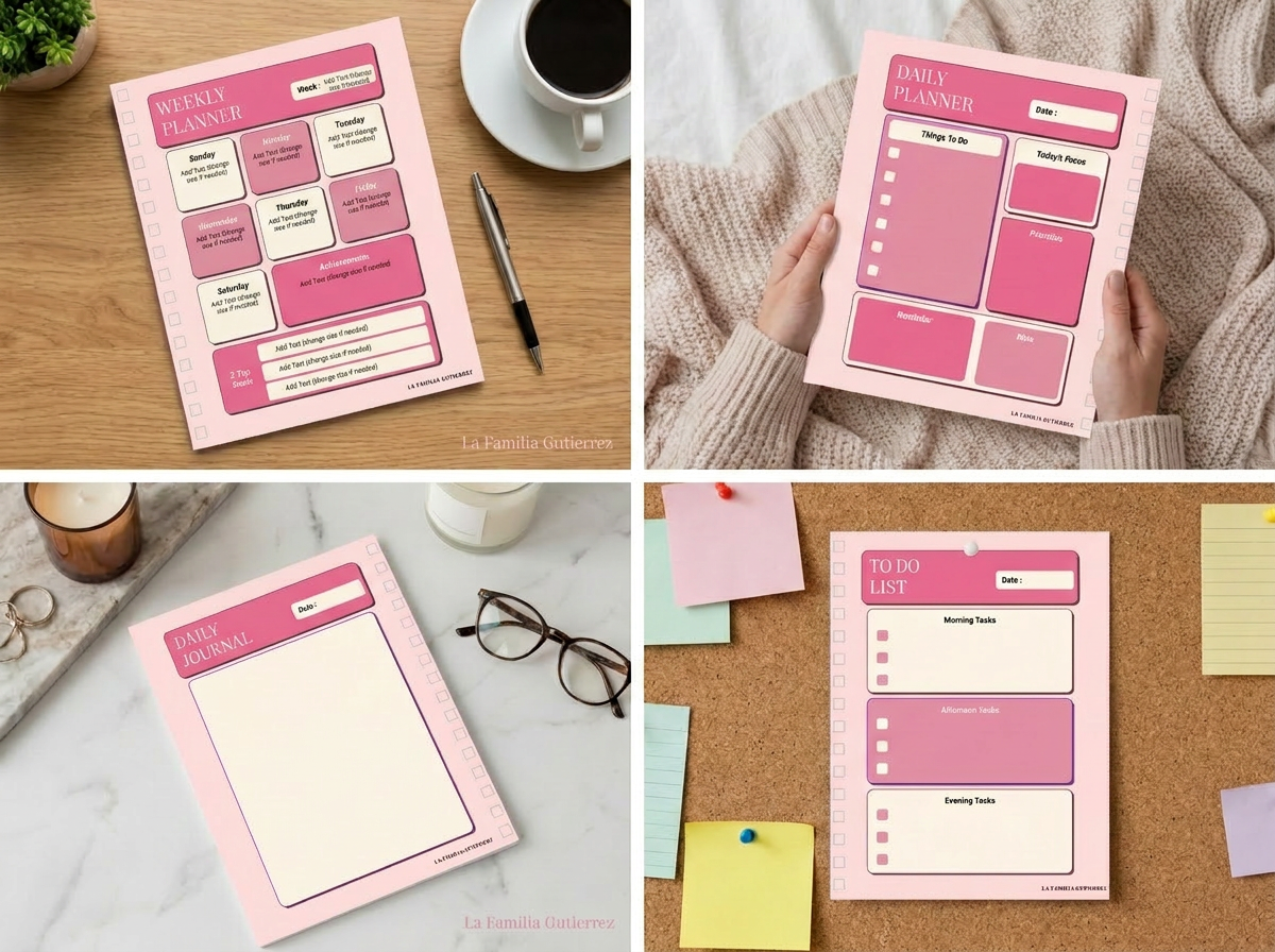 Printable Weekly Planner | 27‑Page Planner Bundle | Daily To‑Dos, Goals & Journaling