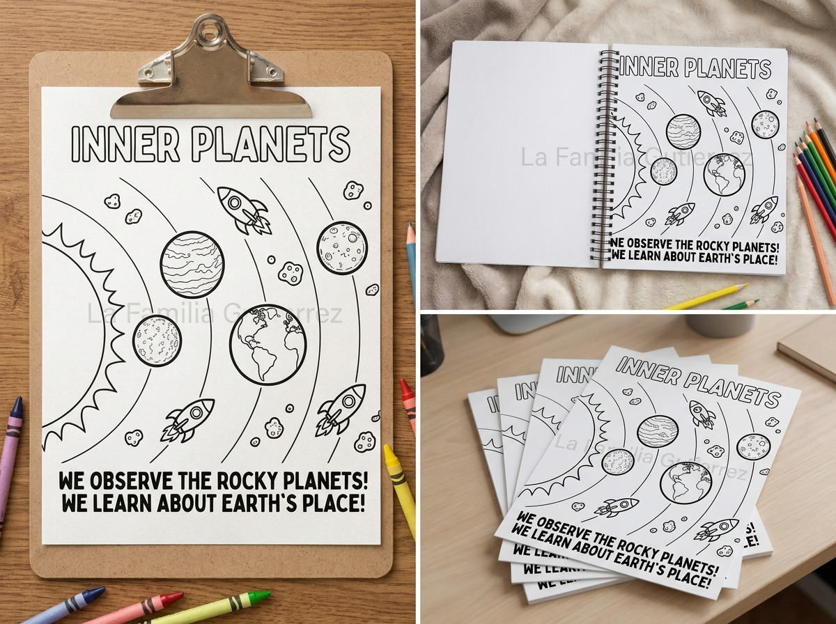 Little Astronaut’s Space Adventure | 12‑Page Printable Coloring & Learning Book