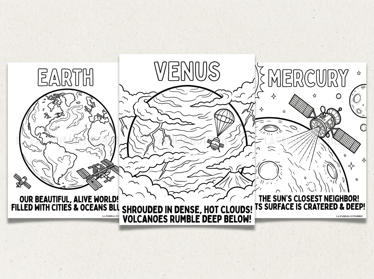 Planets & Beyond Coloring Book | My Cosmic Adventure | Printable STEM Pages