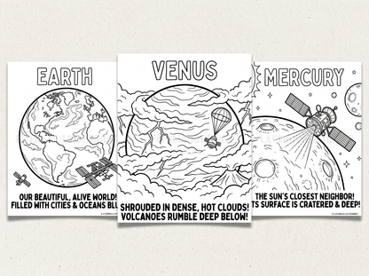 Planets & Beyond Coloring Book | My Cosmic Adventure | Printable STEM Pages